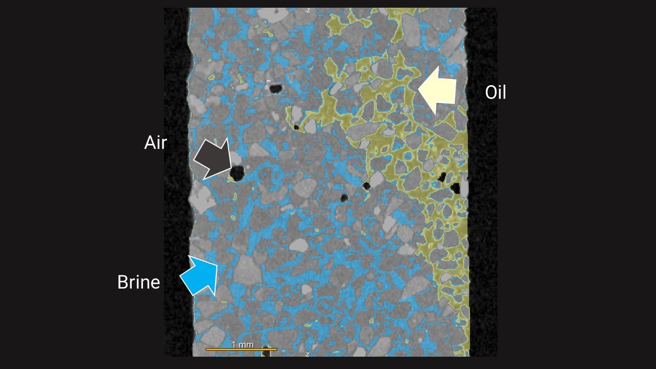 Sand Oil and Brine Segmentation by X-ray CT