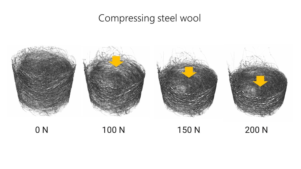 Steel Wool under Compressive Stress