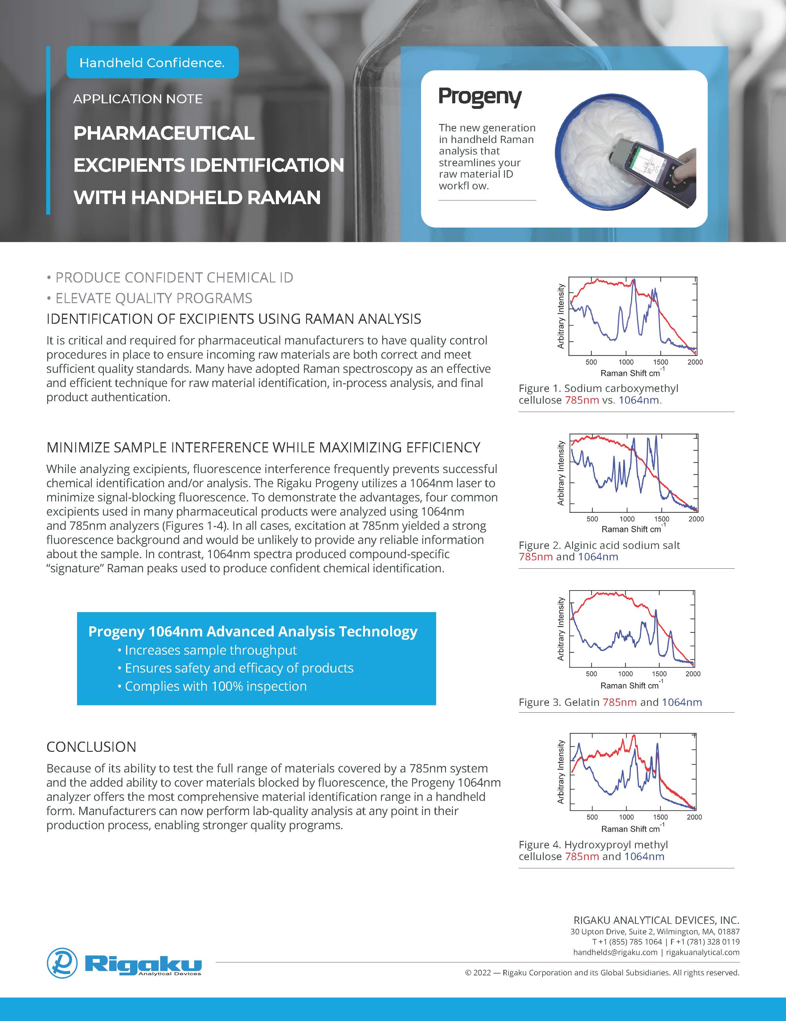 Pharmaceutical Excipients Identification with Handheld Raman